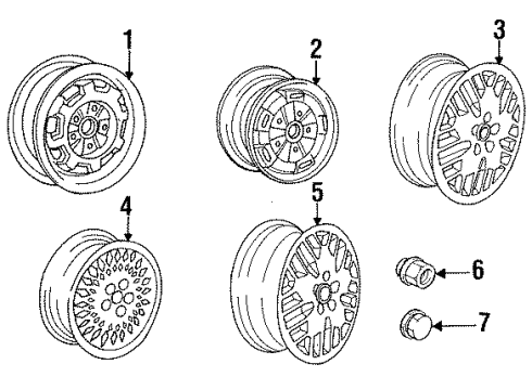 1991 Chrysler Town & Country Wheels Diagram