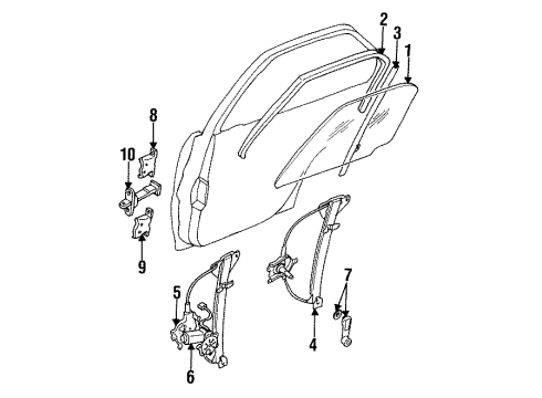 1994 Dodge Colt Door & Components, Electrical Diagram 3 - Thumbnail