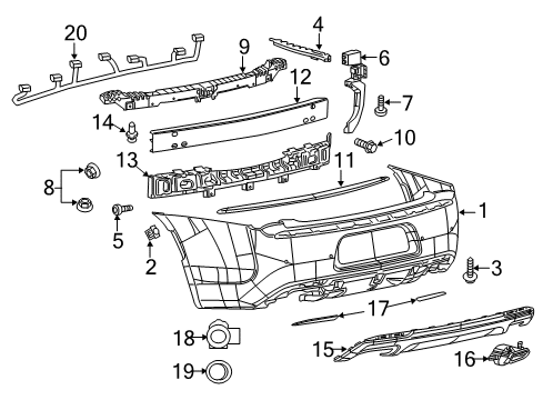2017 Chrysler 300 Rear Bumper Diagram