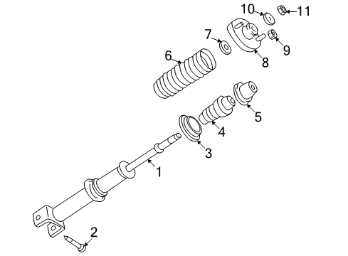 2002 Chrysler Sebring Struts & Components - Rear  Diagram 3 - Thumbnail