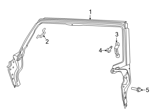 2016 Dodge Viper Windshield Header & Components Diagram
