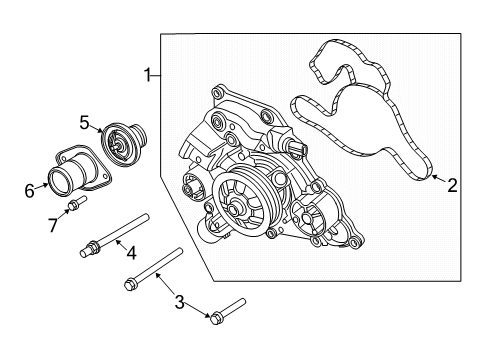 2013 Dodge Challenger Radiator & Components, Water Pump, Cooling Fan Diagram