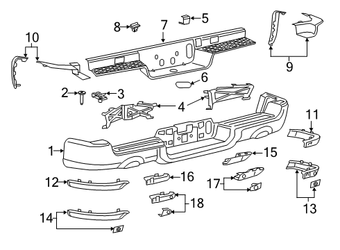 2019 Ram 1500 Rear Bumper Diagram
