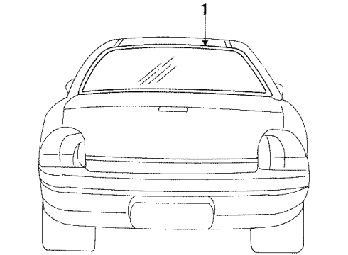 1997 Dodge Neon Back Glass - Reveal Moldings Diagram