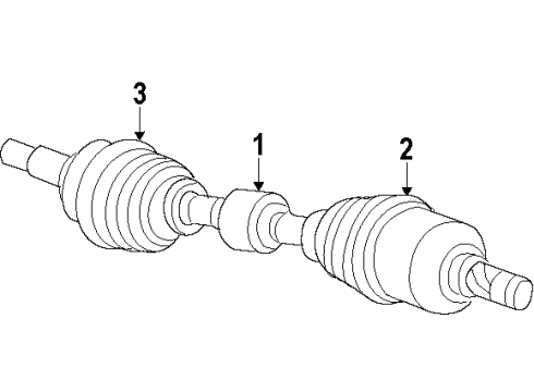 2009 Jeep Compass Front Axle, Axle Shafts & Joints, Drive Axles Diagram