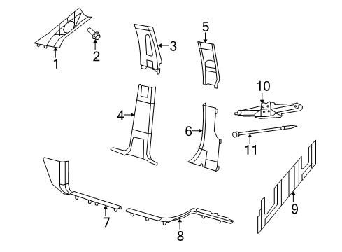 2012 Ram 3500 Interior Trim - Cab Diagram 5 - Thumbnail