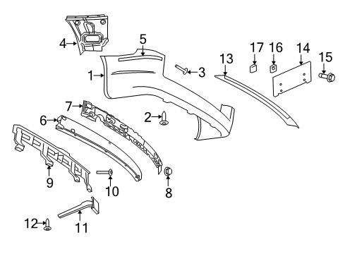 2009 Dodge Grand Caravan Rear Bumper Diagram