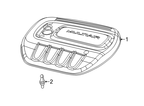 2013 Dodge Dart Engine Appearance Cover Diagram 3 - Thumbnail