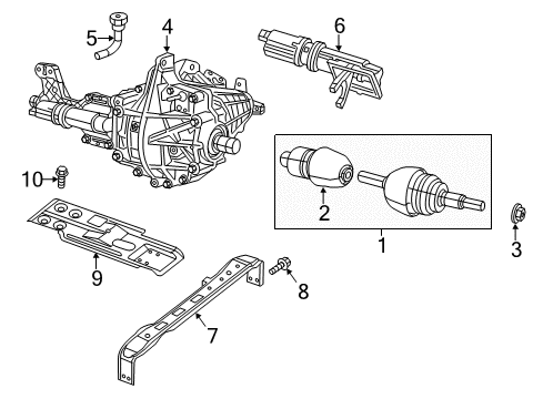2024 Ram 1500 Classic Front Axle & Carrier Diagram