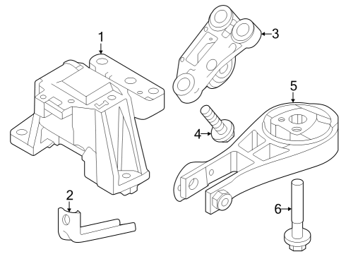 2024 Dodge Hornet Engine & Trans Mounting Diagram