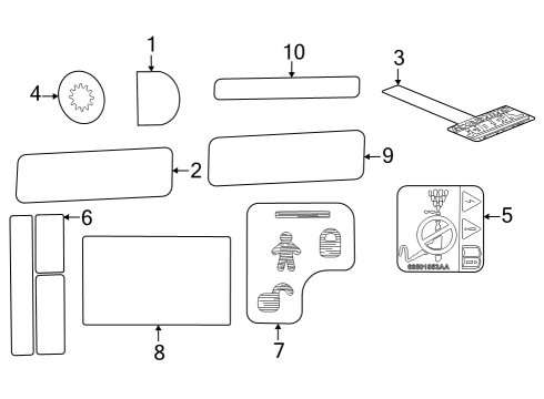 2025 Jeep Grand Cherokee Information Labels Diagram