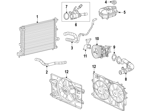 2014 Jeep Cherokee Cooling System, Radiator, Water Pump, Cooling Fan Diagram 3 - Thumbnail
