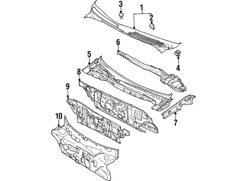 1999 Dodge Avenger Cowl Diagram