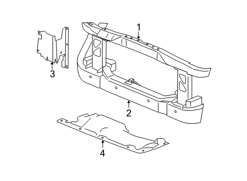 2005 Dodge Durango Radiator Support Diagram
