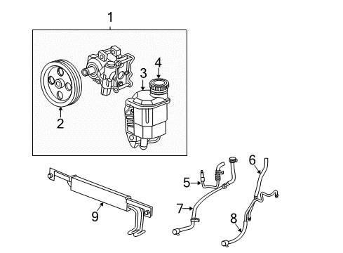 2003 Dodge Ram 2500 P/S Pump & Hoses, Steering Gear & Linkage Diagram 13 - Thumbnail