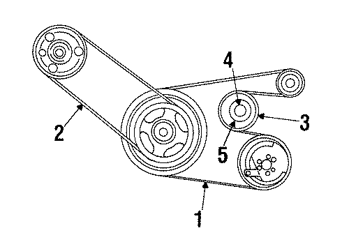 1999 Dodge Stratus Belts & Pulleys, Maintenance Diagram 1 - Thumbnail