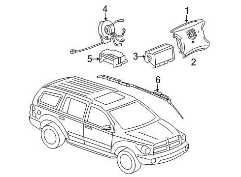 2005 Dodge Durango Air Bag Components Diagram