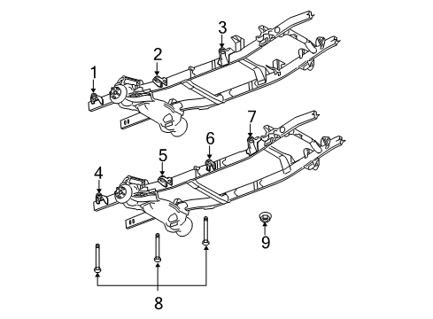 2008 Dodge Ram 2500 Frame & Components Diagram 6 - Thumbnail