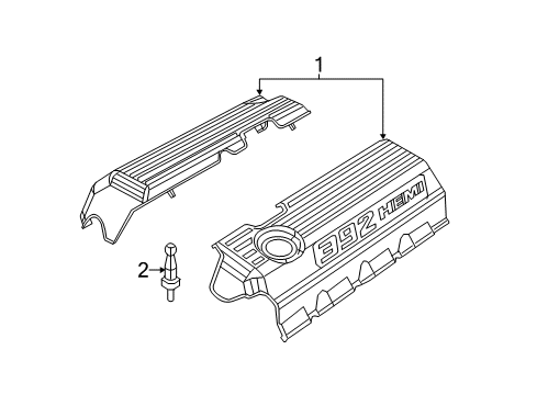 2013 Chrysler 300 Engine Appearance Cover Diagram 3 - Thumbnail