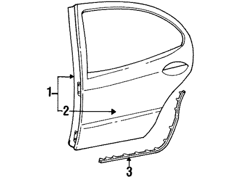 1997 Dodge Neon Rear Door Diagram