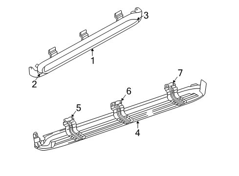 2001 Dodge Durango Exterior Trim - Pillars, Rocker & Floor Diagram