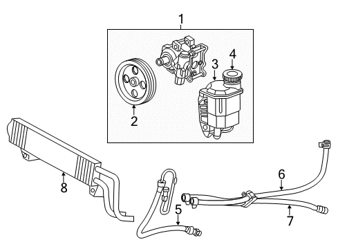 2018 Ram 2500 P/S Pump & Hoses, Steering Gear & Linkage Diagram 4 - Thumbnail