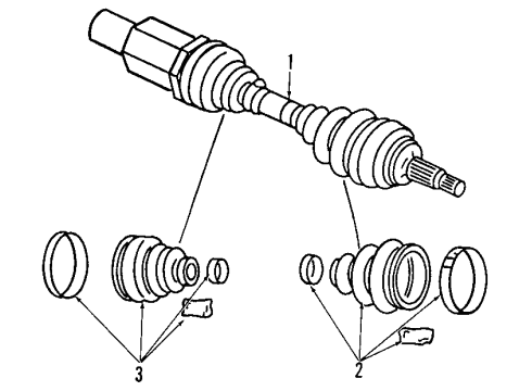 2000 Dodge Intrepid Front Axle Shafts & Joints, Drive Axles Diagram