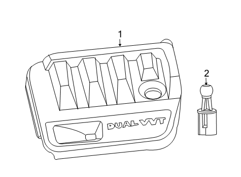 2011 Dodge Avenger Engine Appearance Cover Diagram