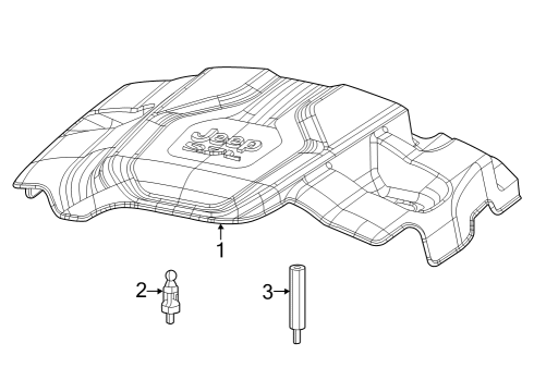 2022 Jeep Grand Cherokee Engine Appearance Cover Diagram 3 - Thumbnail
