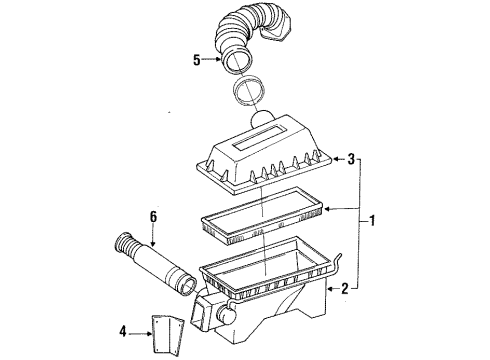 1990 Jeep Wagoneer Air Inlet Diagram