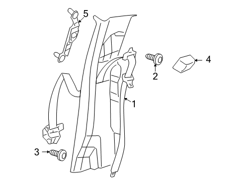 2008 Dodge Ram 2500 Front Seat Belts, Rear Seat Belts Diagram 4 - Thumbnail