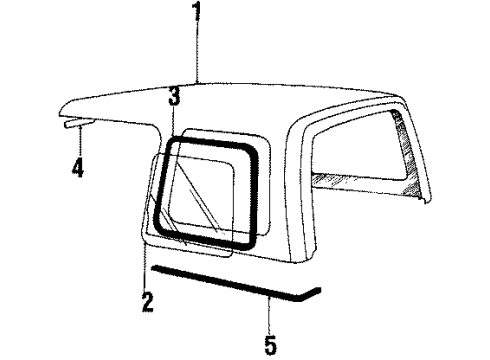 1985 Jeep CJ7 Cab Roof Diagram