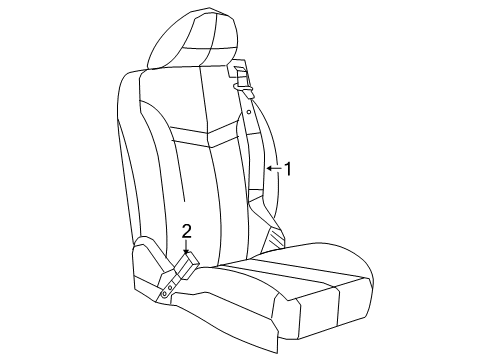 2009 Chrysler Sebring Seat Belt Diagram 1 - Thumbnail