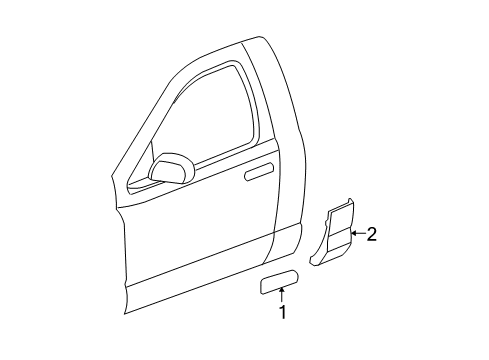 2006 Dodge Ram 1500 Exterior Trim - Cab Diagram