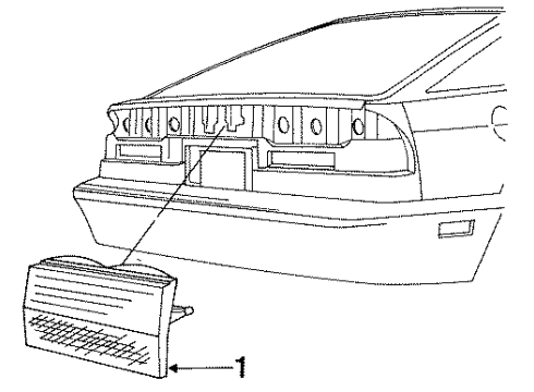 1988 Dodge Daytona High Mount Lamps Diagram