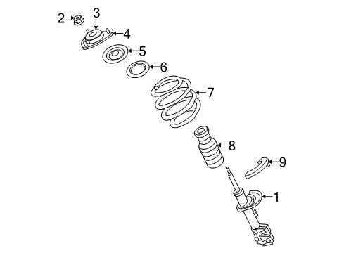 2017 Jeep Patriot Struts & Components - Front Diagram
