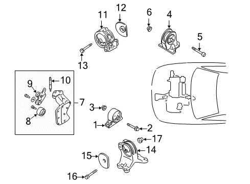 2002 Chrysler Sebring Engine & Trans Mounting Diagram 5 - Thumbnail