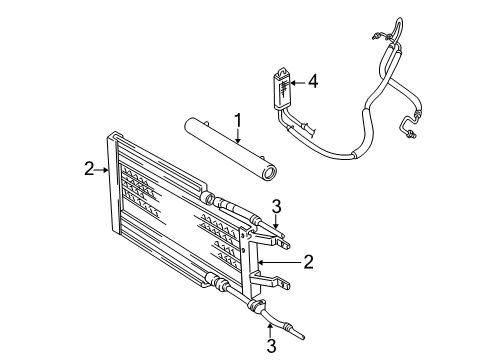 2002 Dodge Ram 2500 Van Power Steering Oil Cooler, Trans Oil Cooler, Hoses & Lines Diagram
