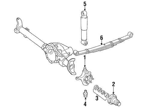 1987 Jeep J20 Front Suspension Components, Stabilizer Bar Diagram 3 - Thumbnail