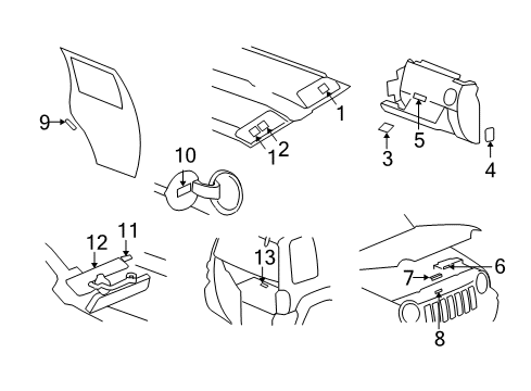 2009 Dodge Nitro Information Labels Diagram