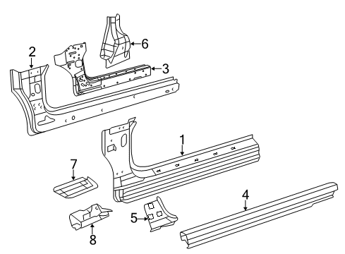 2011 Chrysler 200 Rocker Panel Diagram