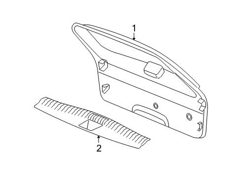 2009 Jeep Commander Interior Trim - Lift Gate Diagram