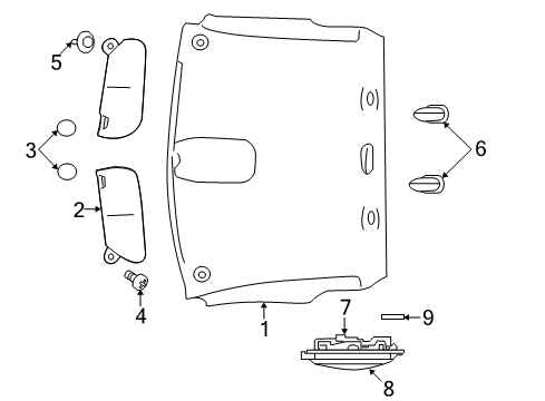 2020 Ram 1500 Classic Interior Trim - Cab Diagram 4 - Thumbnail