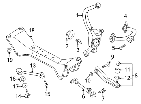 2004 Dodge Stratus Rear Suspension, Control Arm Diagram 3 - Thumbnail