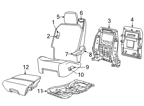 2013 Dodge Grand Caravan Second Row Seats, Body Diagram 7 - Thumbnail