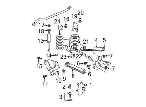 2003 Dodge Ram 3500 Front Suspension, Control Arm Diagram 2 - Thumbnail
