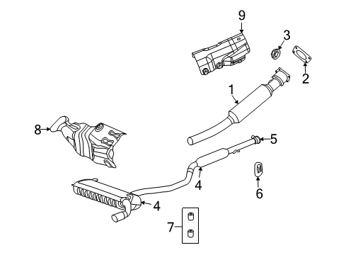 2014 Dodge Journey Exhaust Components Diagram