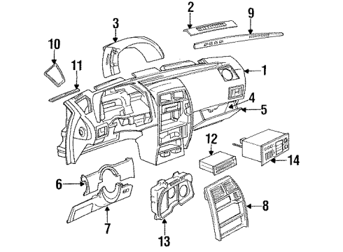 1991 Chrysler LeBaron Instrument Panel, Sound System Diagram 2 - Thumbnail