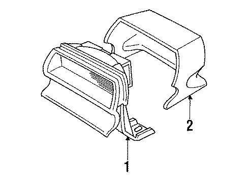 1989 Dodge Spirit High Mount Lamps Diagram