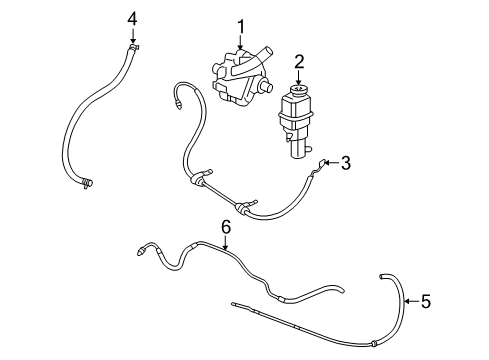 2010 Dodge Avenger P/S Pump & Hoses, Steering Gear & Linkage Diagram 4 - Thumbnail